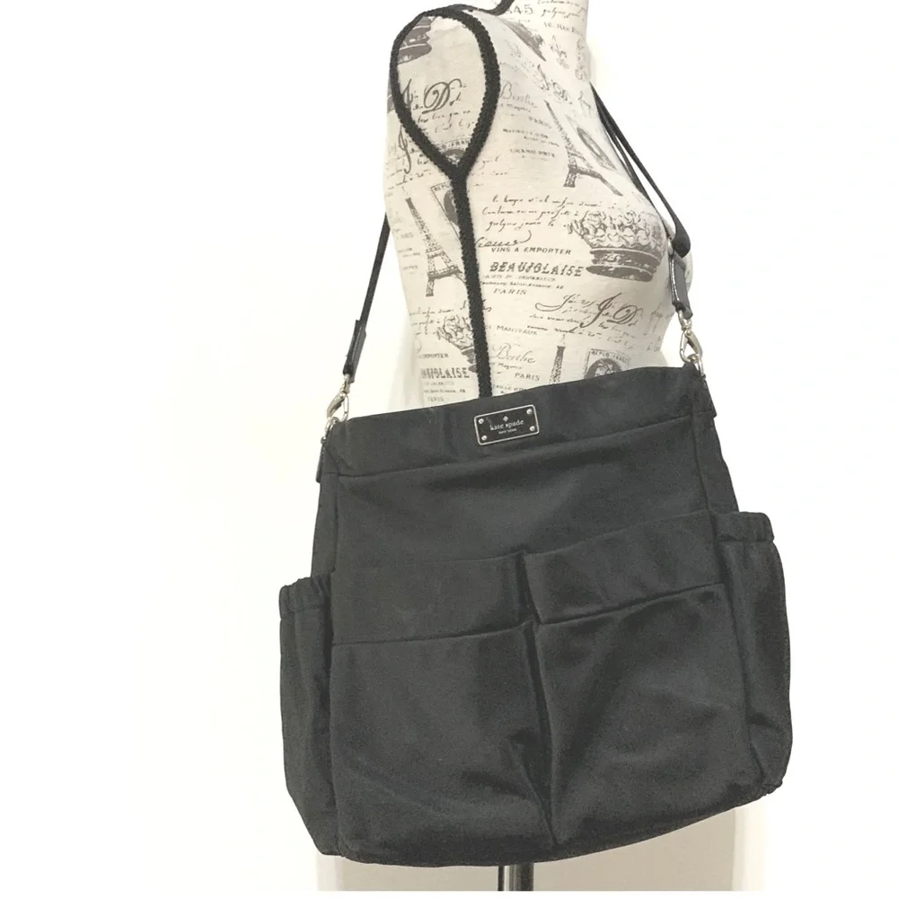 Kate Spade Black Nylon Crossbody Tote